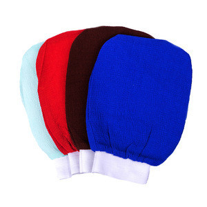 viscose exfoliating mitt