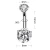 Import Navel Body Jewelry 316L Surgical Stainless Steel Belly Button Rings Piercing with Zircon from China