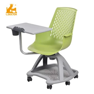 New arrival University PP School Chairs with writing pad