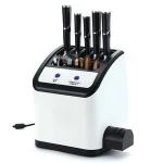 New design of 2020 With Stainless steel and ABS material 4 in 1 electric multifunction uvsterilizer knife block
