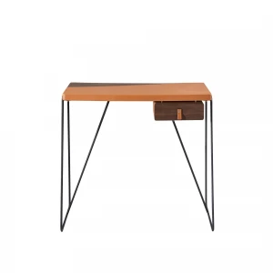 New Design Office Desks 1200*600*750 Modern Walnut Wood Steel Paint Frame Study Table Desk