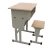 Import New design school furniture plywood with melamine fireproof board covered desk and chair from China
