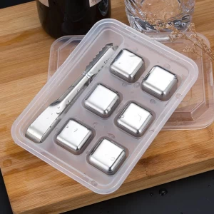 New Design Whisky Chilling Rocks Whiskey Stones Stainless Steel Ice Cubes