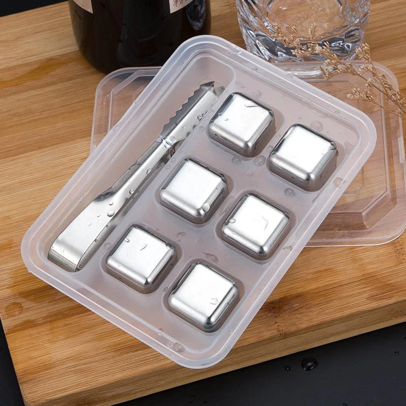 New Design Whisky Chilling Rocks Whiskey Stones Stainless Steel Ice Cubes
