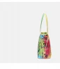 New designers pu leather Rainbow color tote ladies graffiti purses bags women handbags