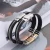 Import New European and American silicone titanium steel anchor pattern bracelet for men from China