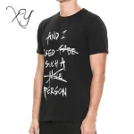 New fashion design custom letter pattern t shirt printing
