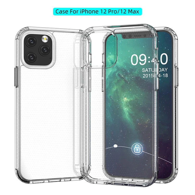 New Fashion Street Style Mobile Phone Accessories Transparent Clear Acrylic Phone Case For Iphone 12 Pro