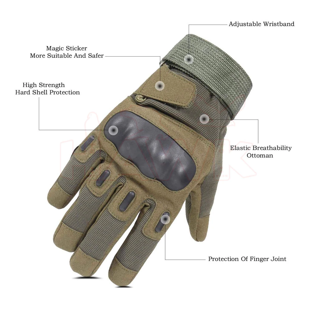 New Hard Knuckle Full Finger Military Hunting Shooting Combat Police Tactical Gloves