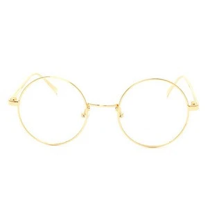 NEW korean retro full rim gold eyeglass frame nerd thin METAL PREPPY STYLE vintage spectacles round computer UNISEX