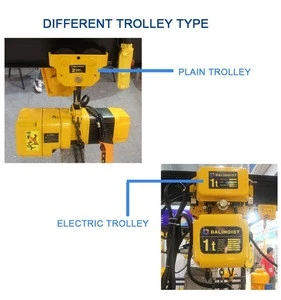 New Portable Small 3 Phase Motor Electric Trolley Construction Lift Machine Electric Chain Hoist 1000kg