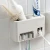 New Product Ideas Eco Friendly Automatic Toothpaste Squeezer Dispenser Bathroom Wall Mount Toothbrush Holder Storage Rack