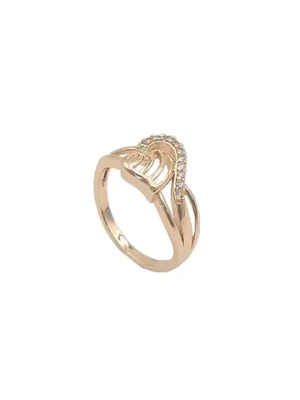 New products gold 18k cubic zirconia  rings jewelry irregular ring love lady ring