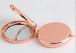 New Round Mini Pocket Mirror Customized Logo&pattern Metal Pocket Mirror Gold Plated Make Up Mini Mirror