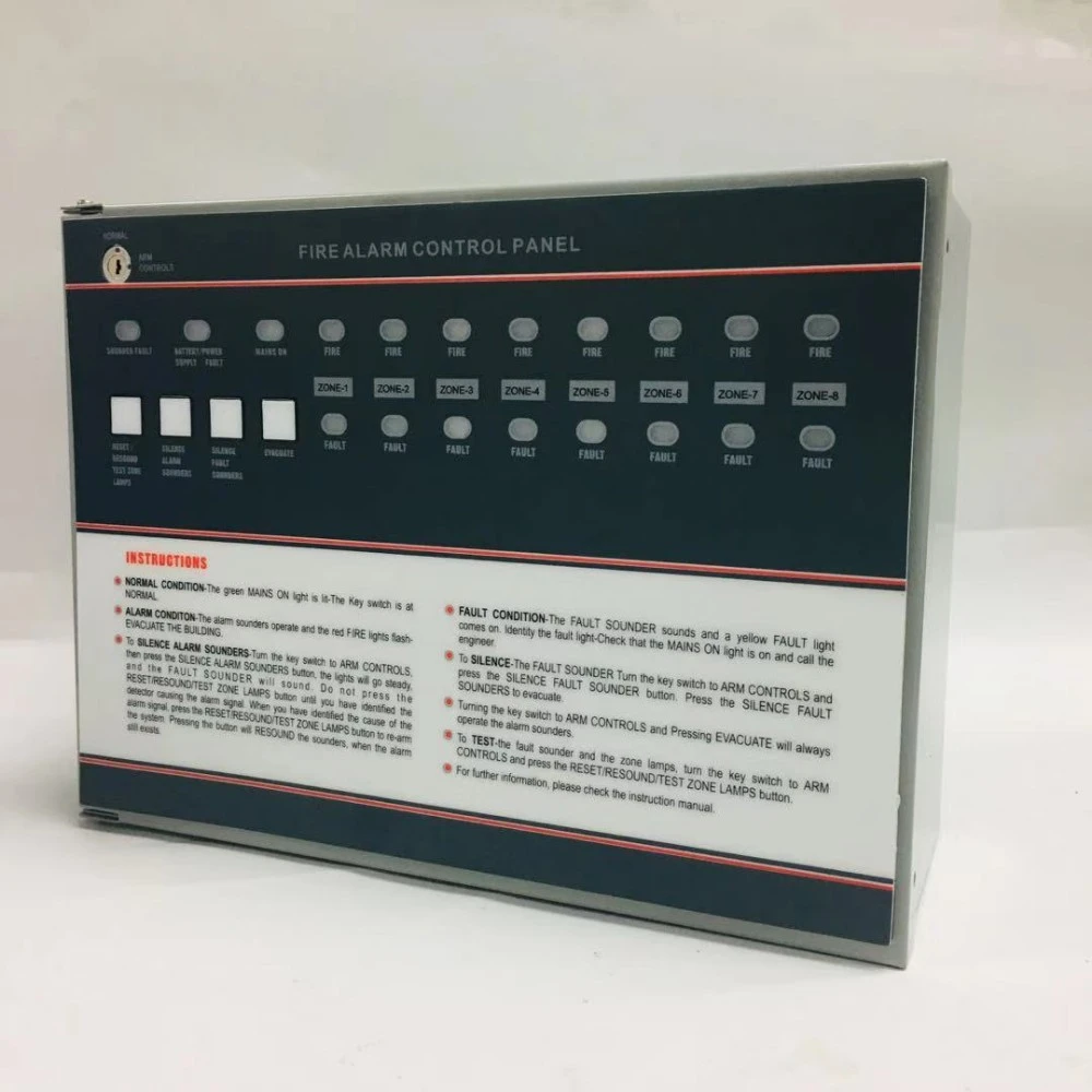 New-Style Fire Alarm System Control Panel 4 Zone 8 Zone Fire Alarm Control Panel