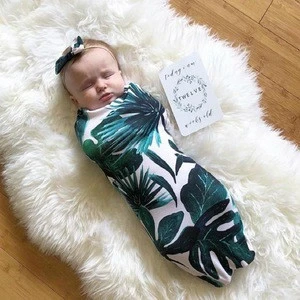 Newborn Sleepers Baby Sleeping Bag Cocoon Swaddle Muslin Wrap Sleep Sack with Headwear
