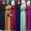 Newest Wholesale Islamic Clothing Soft Quality Polyester Women Dress New Model Abaya In Dubai