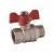 Import Nickel plated brass butterfly handle ball valve with union from China