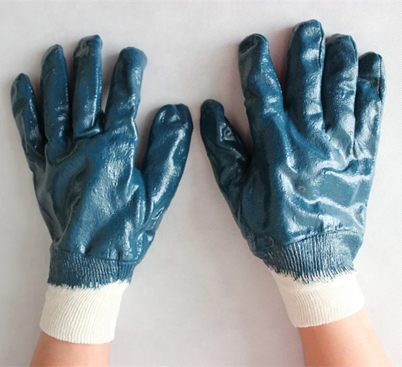 Nitrile smooth seamless cotton jersey liner work gloves guantes