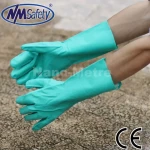 NMSHIELD Green Nitrile Gloves Safety Water Resistant Gloves for Work Household Work Gloves Customizable