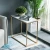 Import nordic outdoor bedside black mirrored marble sofa side table square Stainless steel coffee table base from China