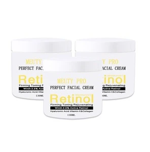 OEM 130ml Retinol 2.5% Moisturizer Face Cream Hyaluronic Acid AntiAging Remove Wrinkle Vitamin E Collagen Smooth Whitening Cream