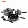 OEM 6pcs Aluminum non-stick coating easy cleaning pot pan cookware set