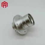 OEM CNC machining part aluminum hose adaptor connector sandblast natural anodize connecting pipe and tap