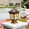 OEM Lawn Outdoor Waterproof Pattern Lantern led Pillar solar garden Light