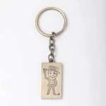 OEM/ODM Your Own Logo Blank Zinc Alloy Metal Gold Plated Custom Metal Vintage Gold Bronze Keychain