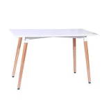 Office Living Room Fastfood Restaurant Cheap Rectangle Simple White MDF top Dining Table