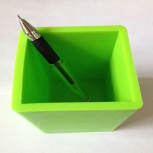 Office Stationery Holder, Square Shape Silicone Pen Holder