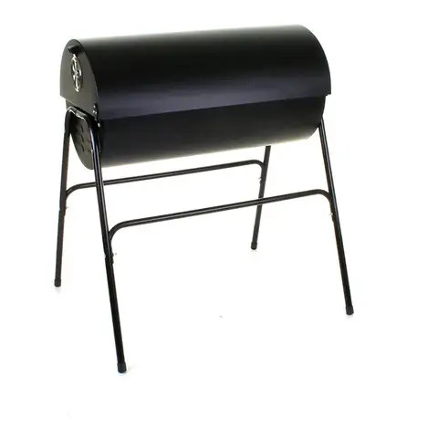 On Sale Black Smokeless grill cylinder barrel oil drum charcoal bbq smoker grill for outdoor commercial