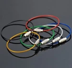 Organize Luggage Loops Keychain Keyring, Tag Keepers Finder Binding Hang Key Ring, Stainless Steel Cable Wire Metal Key Chain