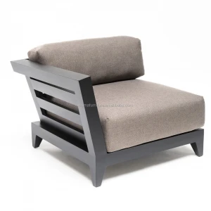 Outdoor aluminum furniture garden sofas sectionals L-shape lounge sofa set
