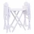 Import Outdoor Furniture Garden Pool White Wood Folding Table Chair Set from China
