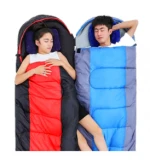 Outdoor indoor 3 seasons custom Sleeping Bag comfortable hollow fiber filling envelope travel Camping portable sleeping bags