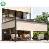 Outdoor Motorized Windproof Smart Remote Control Roller Blind PVC Roof Pergola