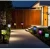 Outdoor RGB Color Changeable Small House Shape Waterproof IP65 LED Solar Light for Garden Lawn Pathway Yard Landscape Decor