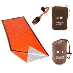 Outdoor waterproof bivy sack for camping backpacking emergency sleeping bag with survival whistle