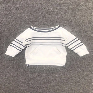 P0099 Baby sweatshirt for little boys thick long sleeve strip tops for children 2018 Childrens hoodie sweatshirts