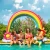 Import Party decoration Rainbow  watering toys Yard lawn backyard birthday party Summer outdoor water games Rainbow giant sprinkler toy from China