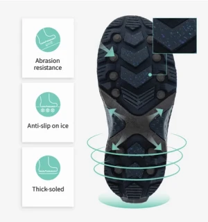 PINNIP Mens Safety Shoes Multi-Function Protective Boots Large Foot Circumference Extreme Cold Work Shoes