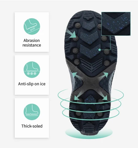 PINNIP Mens Safety Shoes Multi-Function Protective Boots Large Foot Circumference Extreme Cold Work Shoes