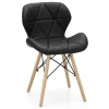 Plastic Chair PU Leather With Eiffell Legs PU Leather Dinning Chairs