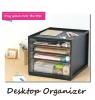 Plastic document tray desk top 4 drawers organizer made in japan