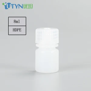 Plastic Empty Bottles Wide Mouth Reagent Bottles Lab Chemical Container with Lid for Pill Tablet Liquid 8ml
