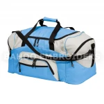 POLY COLOR BLOCK SPORT DUFFLE BAG - SKY BLUE