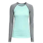 Polyester spandex dry fit long sleeve women wholesale running wear,running shirt