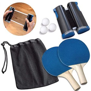 Popular  children usage 2 table tennis rackets 3 balls 1 flex net family ping pong game set